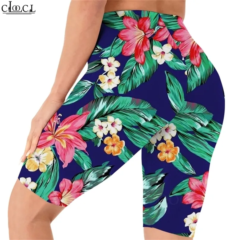 Lindas Flores Quebradas Leggings Padrão 3D Impresso Shorts Mulheres Sexy Ginásio Sweatpants para Mulheres Biker Shorts Esportivos W220616