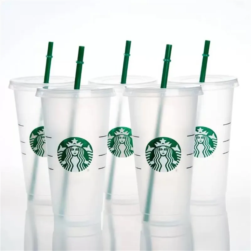 Starbucks Color Changing Plastic Drinking Black Label Cup With Clear  Cylindrical Lid And Straw 24oz/710ml From Welcome_dh520, $1.81