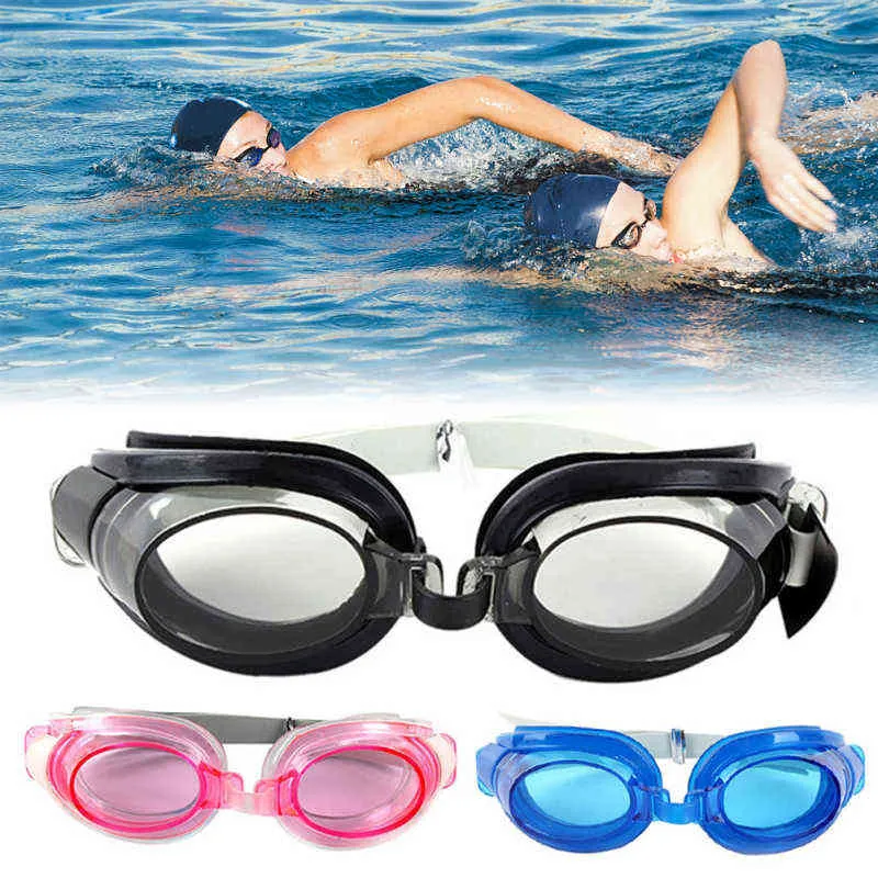 Waterglazen zwembadglazen professionele zwembril volwassenen waterdichte zwem UV anti -mist verstelbare glazen accessoires Y220428