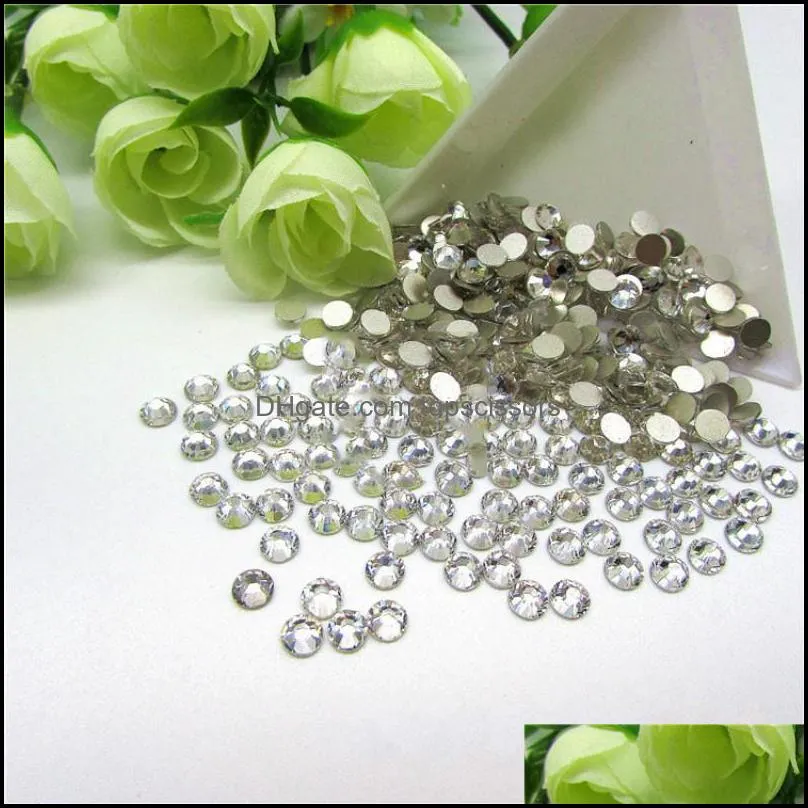 1440pcs/lot Nail Art Glitter Rhinestones White Crystal Clear Flatback DIY Tips Sticker Beads Nail Jewelry Accessory