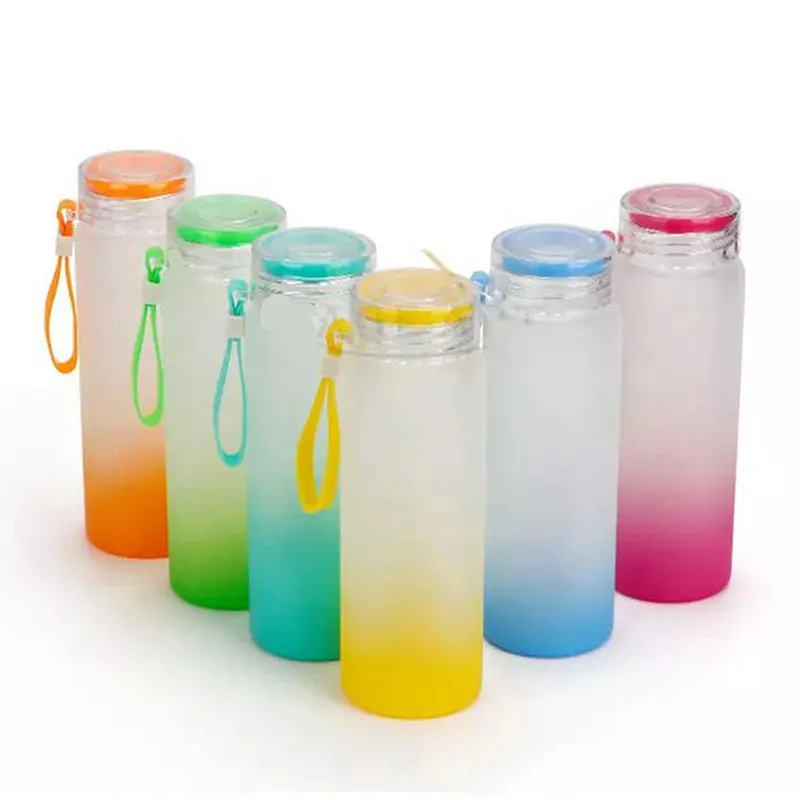 500 ml Reise-Sublimationsbecher, Milchglas-Trinkflasche, Farbverlauf-Wasserbecher, Trinkgeschirr, anpassbares Muster, Vater-Muttertag-Geschenk ZL0780