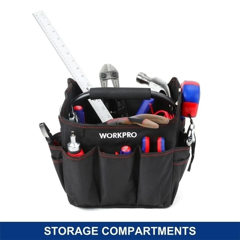 WORKPRO 10" Small Hand Foldable Kits Shoulder Handbag Tool Organizer Storage Bag Y200324