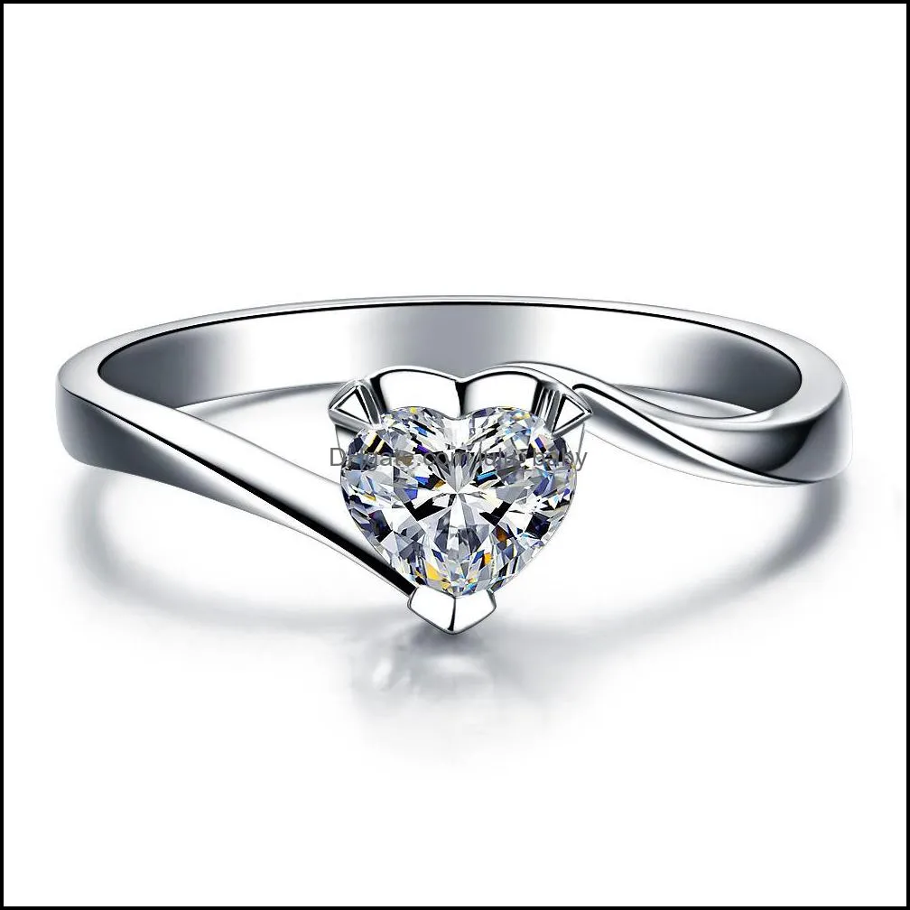 fashion versatile jewelry classic diamond rose love ring