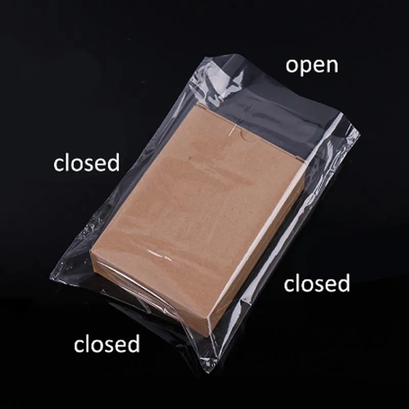 Storage Bags 100pcs/lot PVC Heat Shrink Film Wrap Bag Retail Seal Packing Clear Plastic Polybag Gift Cosmetics Packaging PouchStorage
