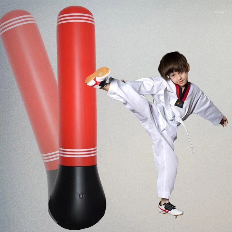 Accessories Ly 1.5m Inflatable Punching Bag Column Stand Fitness Kick Boxing Training Tumbler Sandbag For Kid Adult
