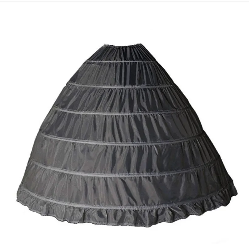 Biały 6 -Hoop Petticoat Crinoline Slip Underskirt Bridal Ball suknia ślubna Petticoats w magazynie