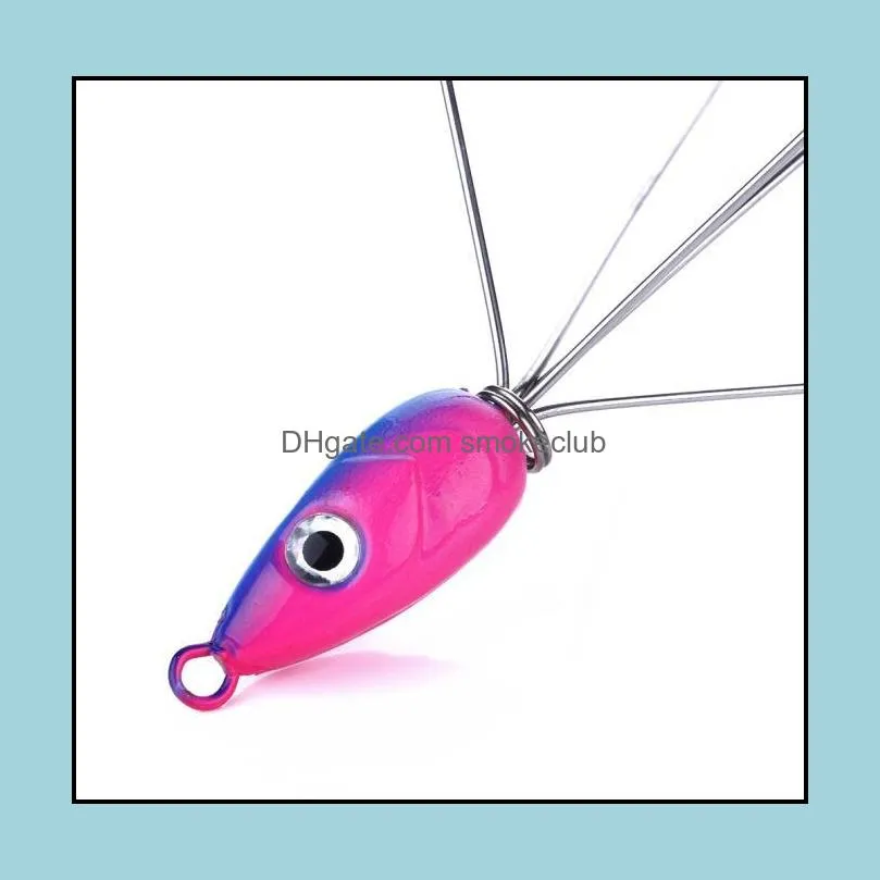 5PCS 18cm/10g 7.08in/0.35oz Alabama Rig 5colors 1drag5 Group attack Alabama Umbrella Stainless Snap Swive High-quality!