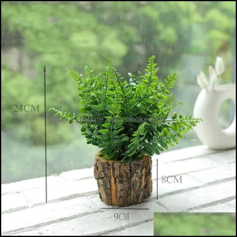 Artificial Plants Style with Tub Potted Creative Home Interior Bedroom Office Hotel Party Holiday Decorations