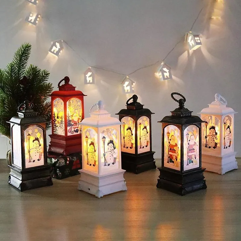 Fengrise Lantern Train Santa Claus LED Light Christmas Tree Decoration Holiday Lighting Room Decorative Year Navidad Y201020