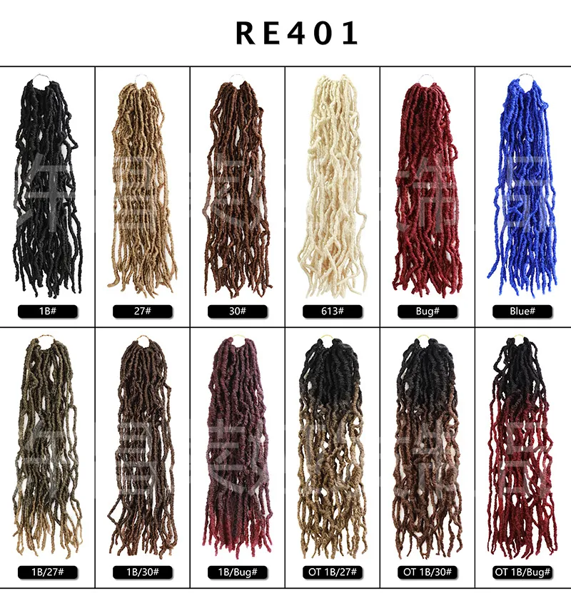 Dreadlocks 브레이드 아프리카 가발 머리카락 합성 머리 확장