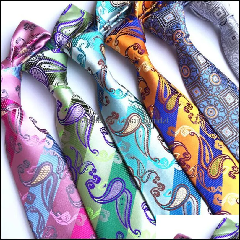 Fashion Accessories Novelty Men Neck Ties 8cm Blue Necktie For Male Paisley Floral Bowtie