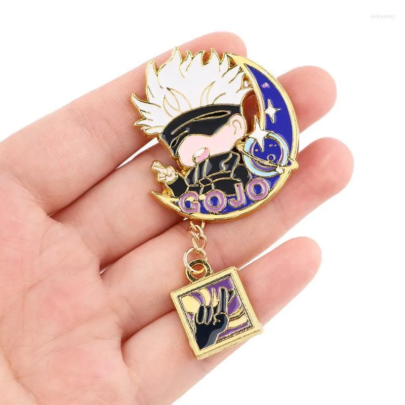 Pins Brooches Japanese Manga Gojo Satoru Anime Cute Enamel Pin Badge Cartoons Collar Lapel For Backpack Decoration Jewelry GiftsPins Kirk22