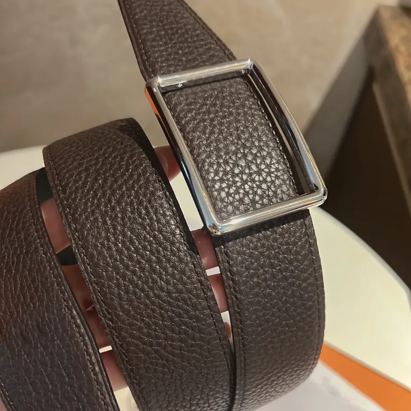 Luxury Mens Business Belt With Big Name Letter No Buckle Belt Mens