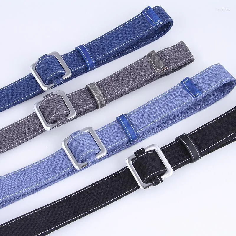 Riemen canvas riem voor damesmeisje met jeans Koreaanse eenvoudige veelzijdige cowboy jonge studenten gat gratis geweven stoffen broek Leisure Belts fr