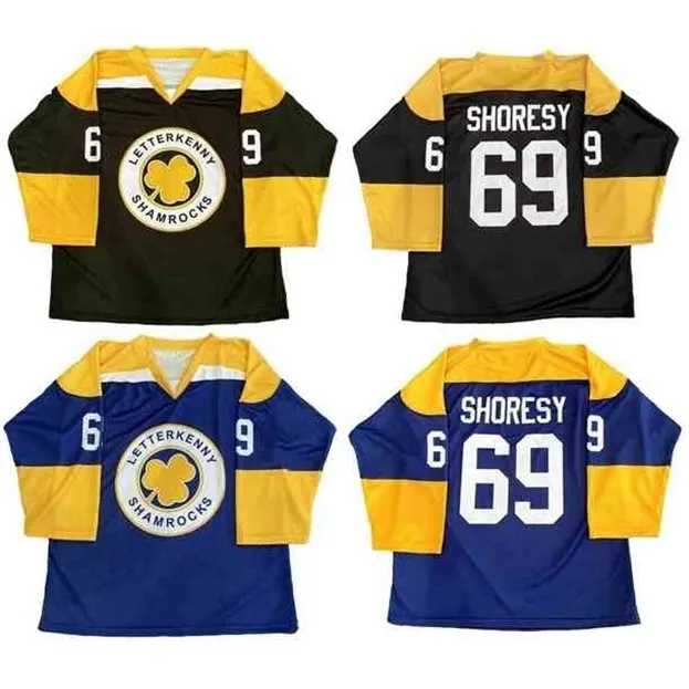 Nik1 personnalisé LETTERKENNY SHAMROCKS série télévisée maillots de hockey pour adultes #69 Shoresy