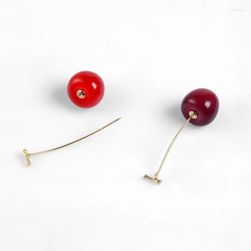 Pins Brooches Cherry Pin Cute Sweet Red Tempting Fruit For Women Girl Gift Resin Lapel Badges Denim Jackets Shirt Jewelry Kirk22