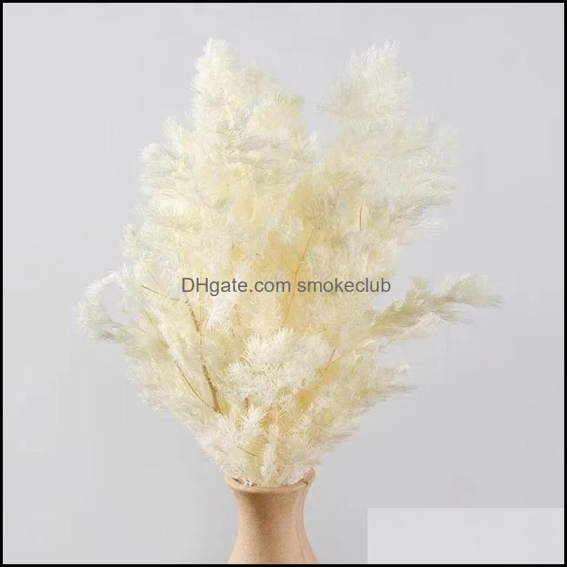 Decorative Flowers & Wreaths 1PCS Pine Natural Dried Bouqet Arrangement In Vase Fake Fluffy For Decoration Wedding Home Decor