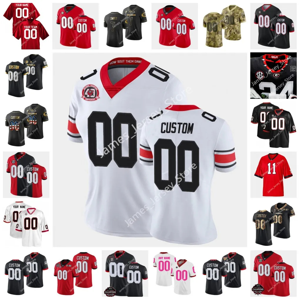 Brock Bowers Jerseys UGA Playoff Stitched College Football Jersey 4