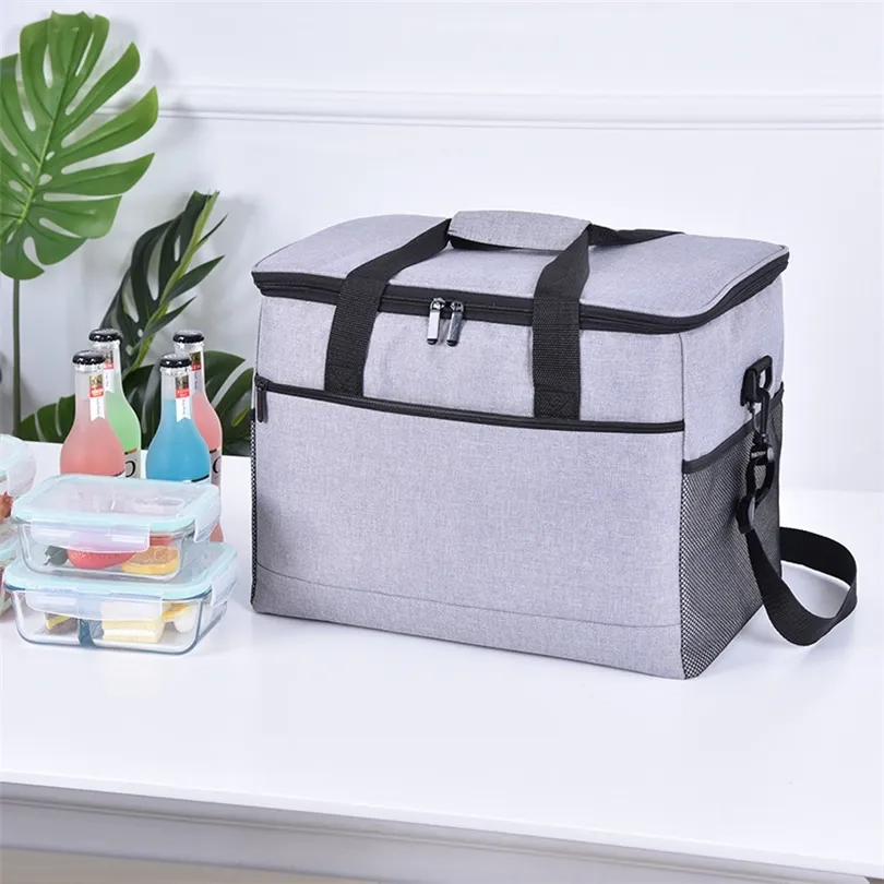 New Large capacity insulation Oxford cloth waterproof ice pack car insulation outdoor picnic barbecue lunch box bag 201015