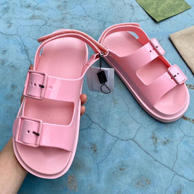 Designer-summer lastest fashion luxury women sandals casual flat heel Sport beach Adhesive shoes Front Rear Strap slides Solid womens shoe t