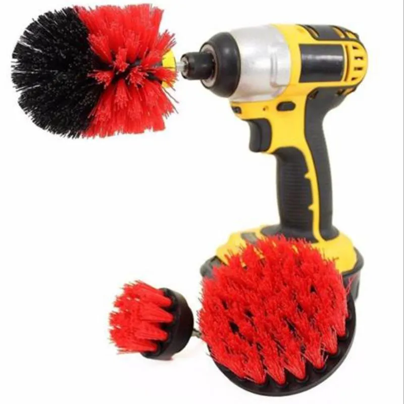 Bilsvamp 3st 1 Set Drill Scrubber Brush Kit för kakelinjödbåt RV Tub Cleaner Cleaning Tool Brushes KitCar