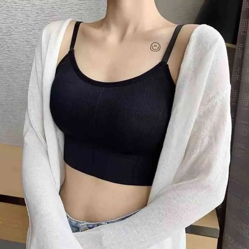 Girls Cheap Bra Elastic Collect Bralette Push Up Bra Korean Style Tube Top  Sexy No Rims Summer Bra Free Size Cotton Lingerie L220726