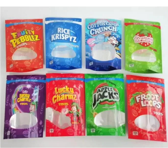 500mg INFUSED Cereal Edible Bags Packaging Mylar Packing Treats Cocoa