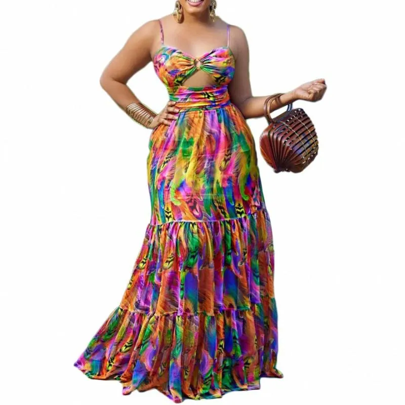 Robe Maxi Sans Bretelles Splendid - Rayures Lavande Et Jaune - Taille S - Occasion