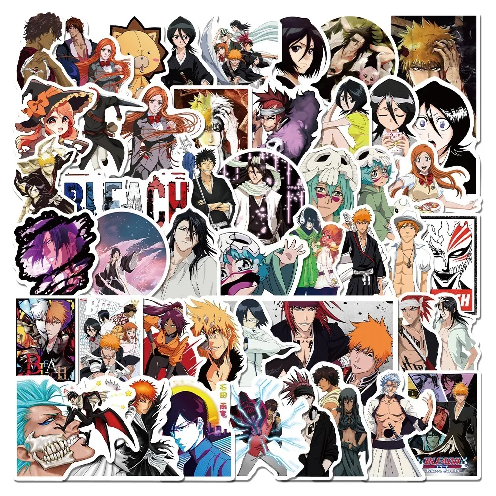 BLEACH Japanese Anime Waterproof Stickers 10/30/Cartoon Decals For Kids Toy,  Motorcycle, Laptop, Phone, Bike Stickers, And Car From Dhgatetop_company,  $2.99