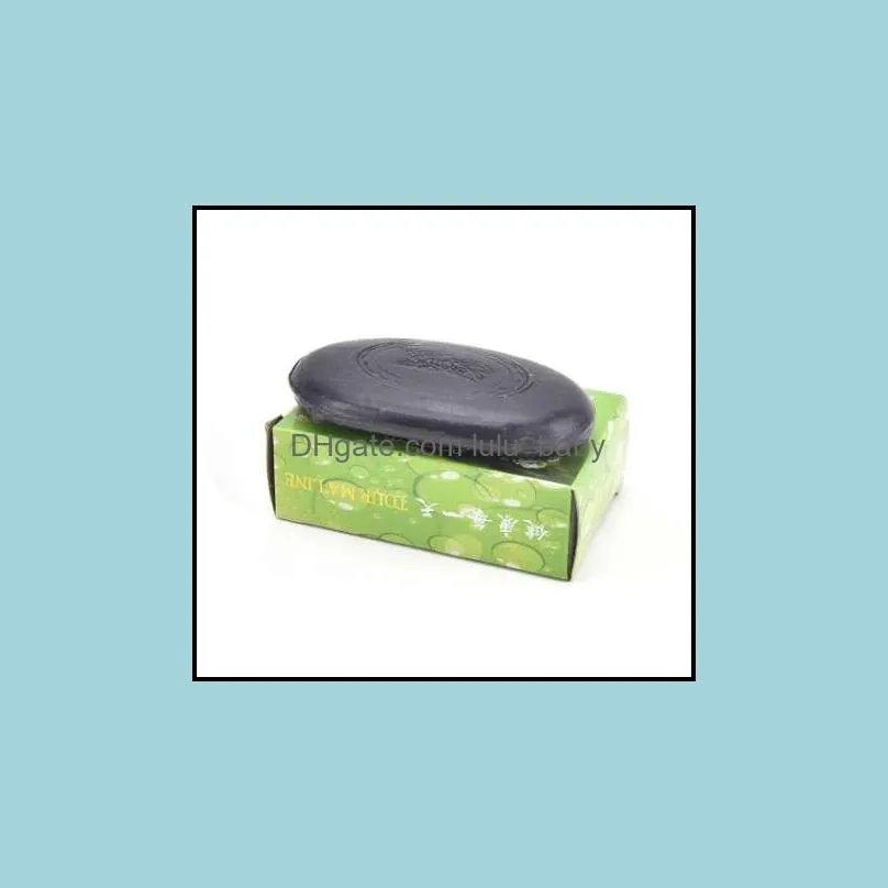 1Pcs Face&Body Clear Anti Bacterial Lighten Freckles Beauty&Health Care Tourmaline Soap Active Energy Black Bamboo Charcoal Soap