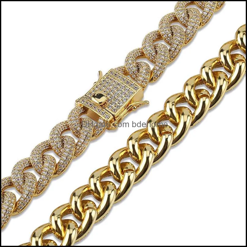 cuba bracelet best quality hip-hop bracelet full diamond bracelet micro cubic zirconia men jewelry copper plating18k gold fashion