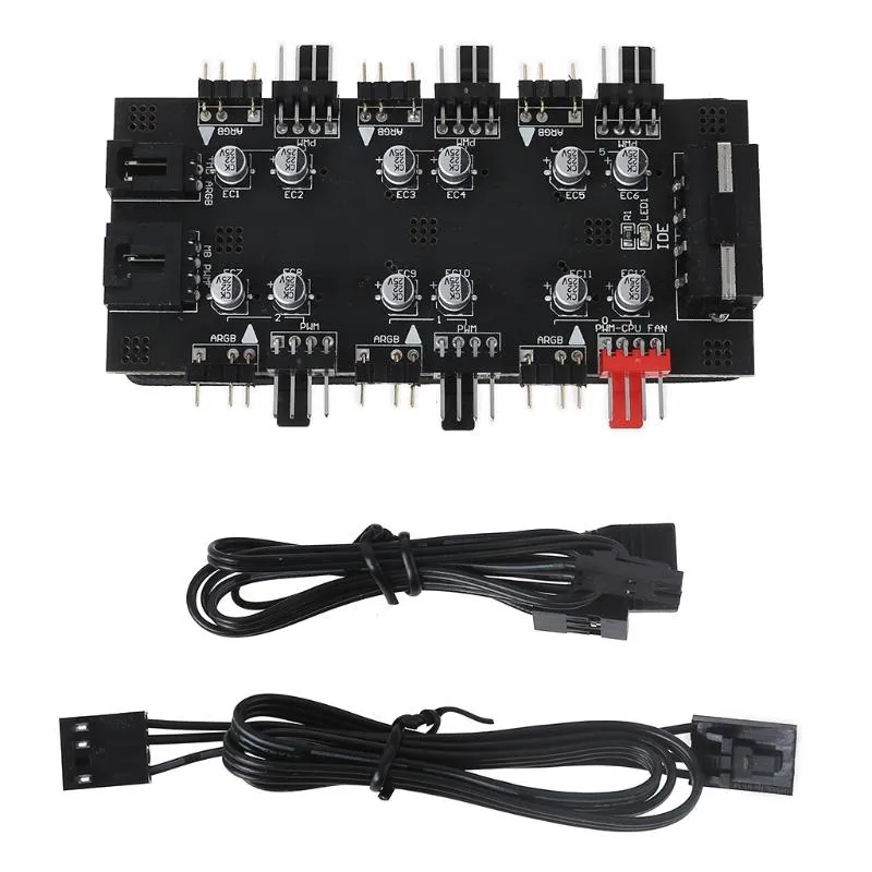 Computerkabel-Anschlüsse HUB 1 bis 8 Multi-Wege-Splitter RGB SATA-Konzentrator für PC-CPU-Lüfter-Kühler-Master-Motherboard-Adapter Power Inte