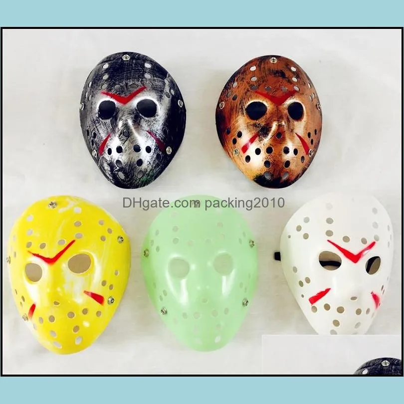 Retro Masquerade Masks The 13th Horror Movie Jason Skull Face Mask Scary Halloween Costume Cosplay Festival Party Decor Props 3 7rh YY