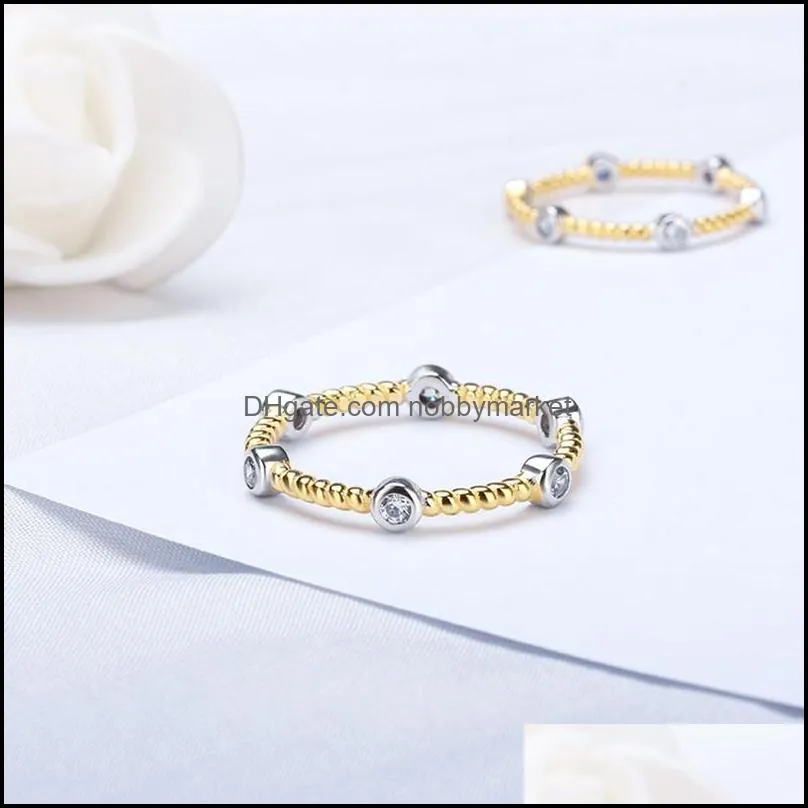 Cluster Rings LGSY DR1055 100% 925 Sterling Silver Sapphire Fine Jewelry Round Female Finger Wholesale Blue Crystal