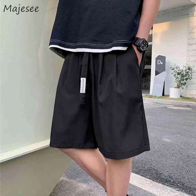 Männer Shorts Oversize M-3XL Hip-hop Casual Jogger Schwarz Einfache Baggy Knie Länge Japan Stil Ins Hipster Bf