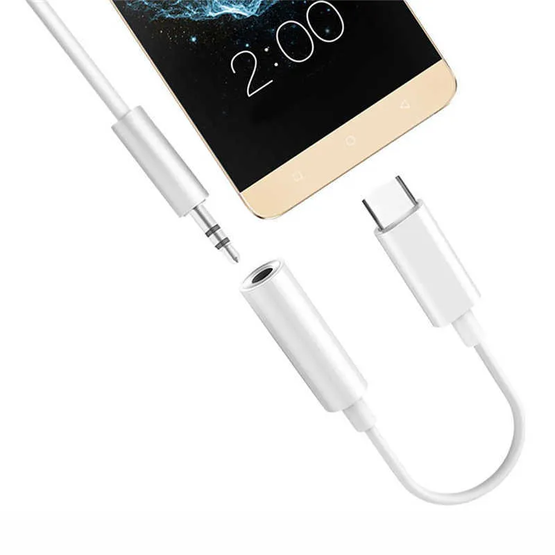 Micro Type C إلى 3.5 مم محول AUX AUX لـ Huawei P20 Pro Honor20 10 سماعة رأس Adaptador USB C Cable Conciltors