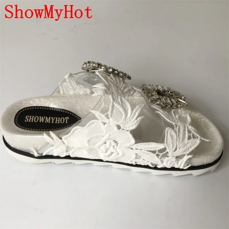 Showmy Designer Brand Pearl Beading Flats Large Size Women Sandals Sexy Spring Summer Slippers Shoes Woman Round Toe Y200423 GAI GAI GAI