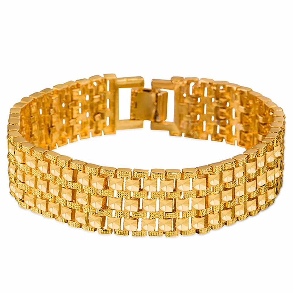 22K Yellow gold Men's Bracelet Beautifully handcrafted diamond cut design  162 | eBay