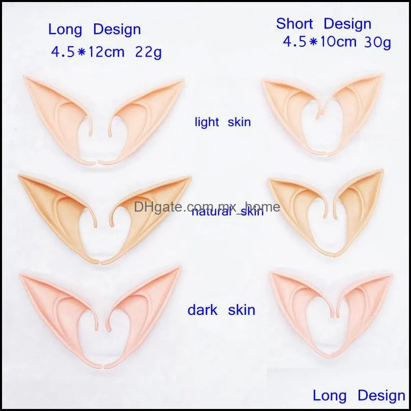 Mysterious Elf Ears fairy Cosplay Accessories Latex Soft Prosthetic False Ear Halloween Party Masks Cos Mask