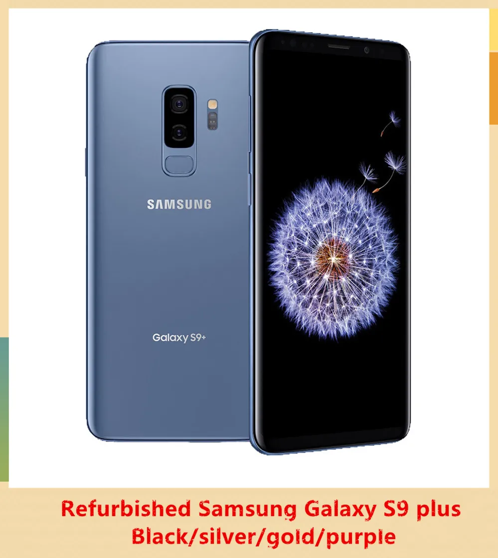 Samsung Galaxy S9 Plus G965U G965F Orijinal Kilidi LTE Cep Telefonu Sekiz Çekirdeği 6.2 "Çift 12MP 6GB RAM 64GB ROM Akıllı Telefon 1 PC DHL