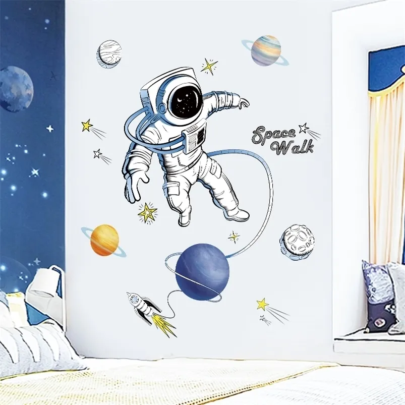 Adesivo Da Parete Astronauta Spaziale Camerette Bambini Adesivi Decorativi  Estetici In Vinile Camera Da Letto Ragazzi 220421 Da 10,9 €