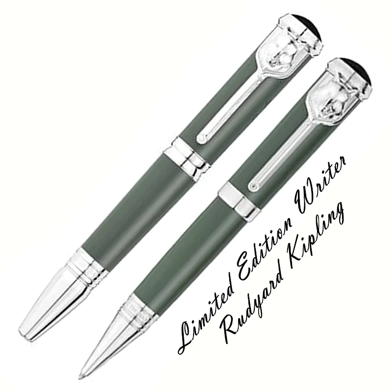 Nieuwe Limited Writers Edition Rudyard Kipling RollerBall Pen Balpen Uniek Luipaardreliëfontwerp Schrijven Kantoorbenodigdheden met serienummer