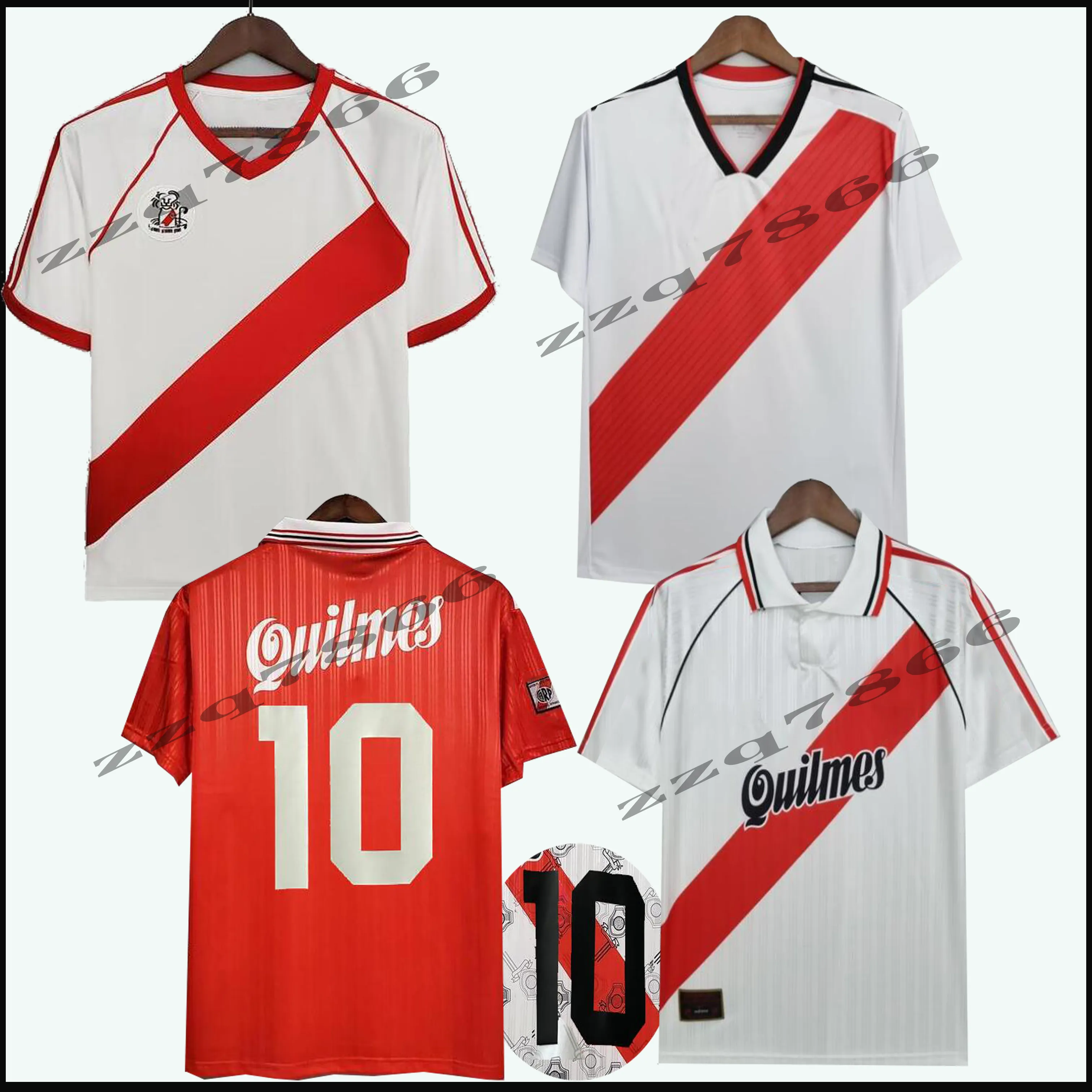 86 95 15 18 Retro-Version Riverbed QUINTERO Fußballtrikots Ayala Crespo Sorin Kruse Saviola PRATTO 95 96 Hemd klassische Fußballuniform