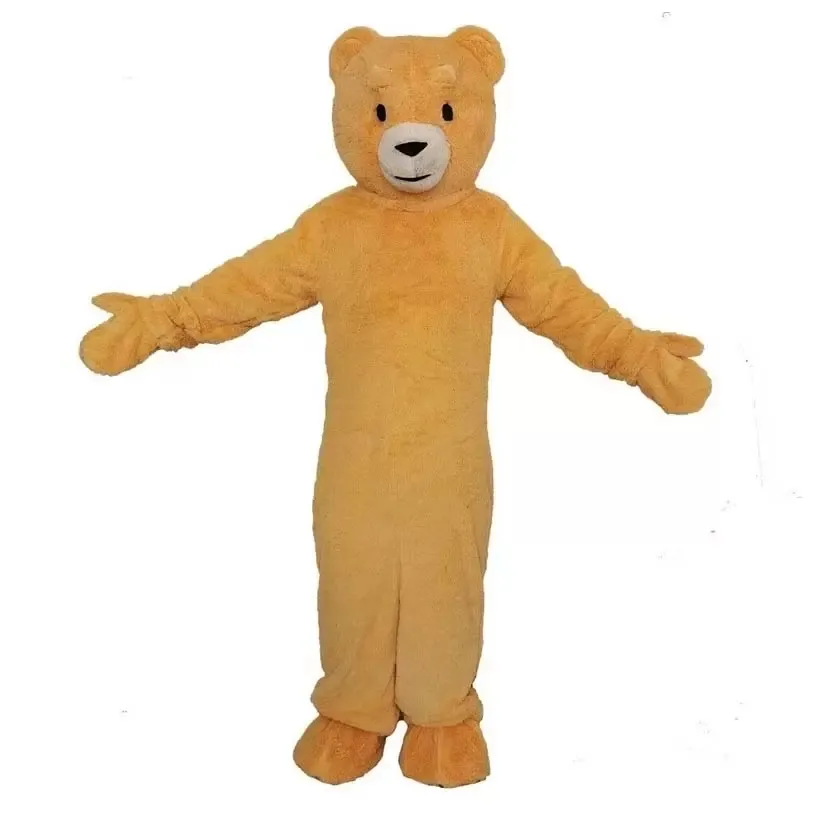 2022 Halloween gul björn maskot kostym tecknad djur tema tecken jul karneval fest fancy kostymer vuxna storlek utomhus outfit