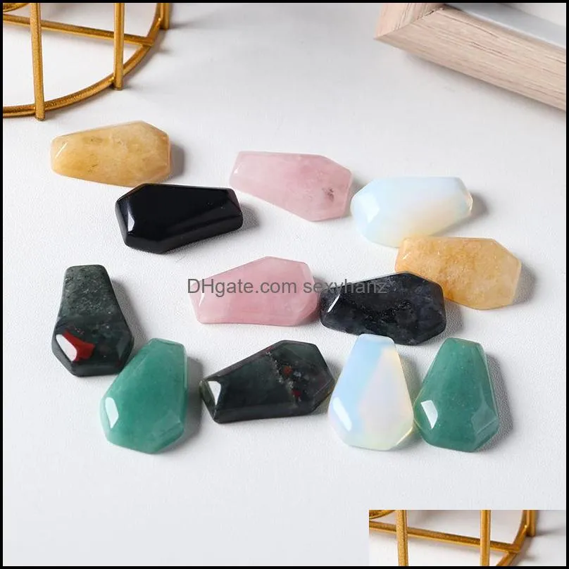 30*20MM Natural Crystal Stone Ornaments Carved Reiki Healing Quartz Mineral Tumbled Gemstones Hand Home Decor