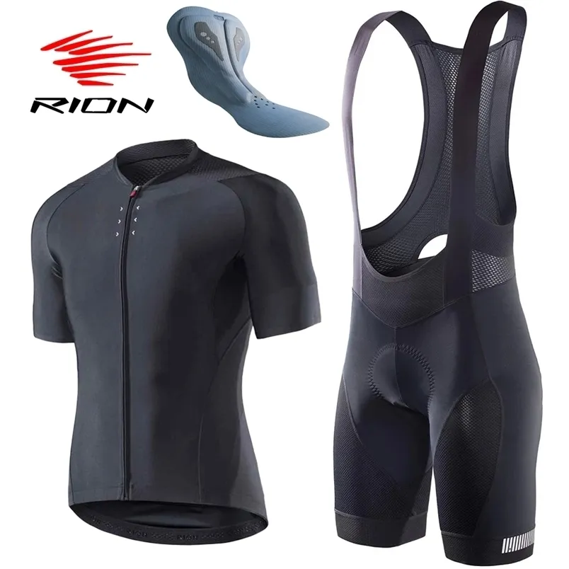 RION Trikot-Sets Trägershorts tragen Paris Hp Männer GEL Pad Quick Dry Man Fahrradbekleidung Mountainbike 220621