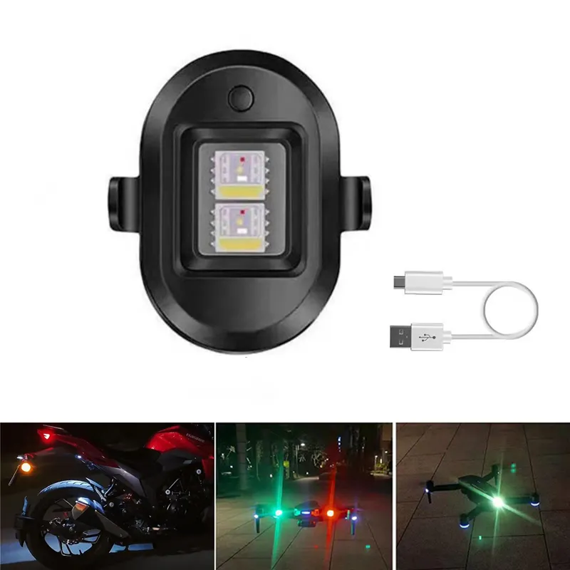 Éclairage extérieur Mini vélo de montagne s'allume 7 couleurs LED USB lampe de poche rechargeable idée pour pêche Camping