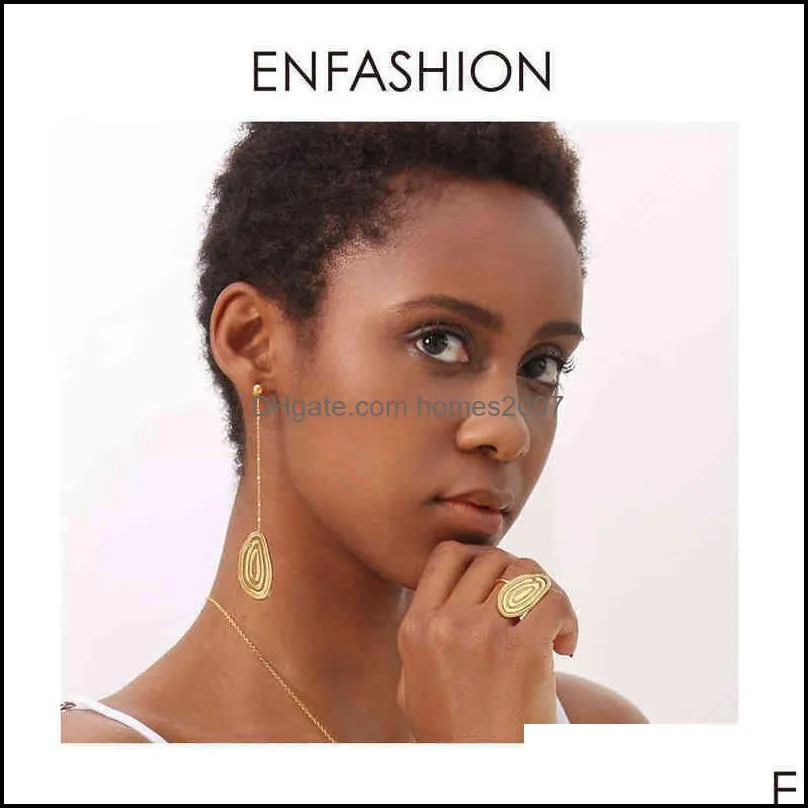 Chandellier Earring Enfashion Years Drop Earrings Statement Gold Color Long Dangle Earings for Women Fashion Jewelry Pendientes Mujer Moda Ed181087