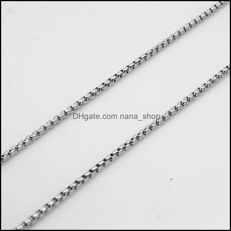 2mm 2.5mm 3mm 3.5mm 4mm 60cm stainless steel chains women men jewelry necklaces pendants diy fashion accessories