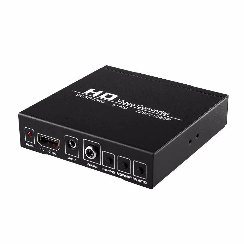 Scart HDOutput to HD Converter Full HD 1080P Digital Haute Définition Vidéo Konverter UE / US Power Plug Adaptateur pour HDTV HD HW-2903